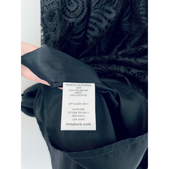 Trina Turk 🌹 Black Lace A-Line Cocktail Dress 🌿 - Picture 12 of 16